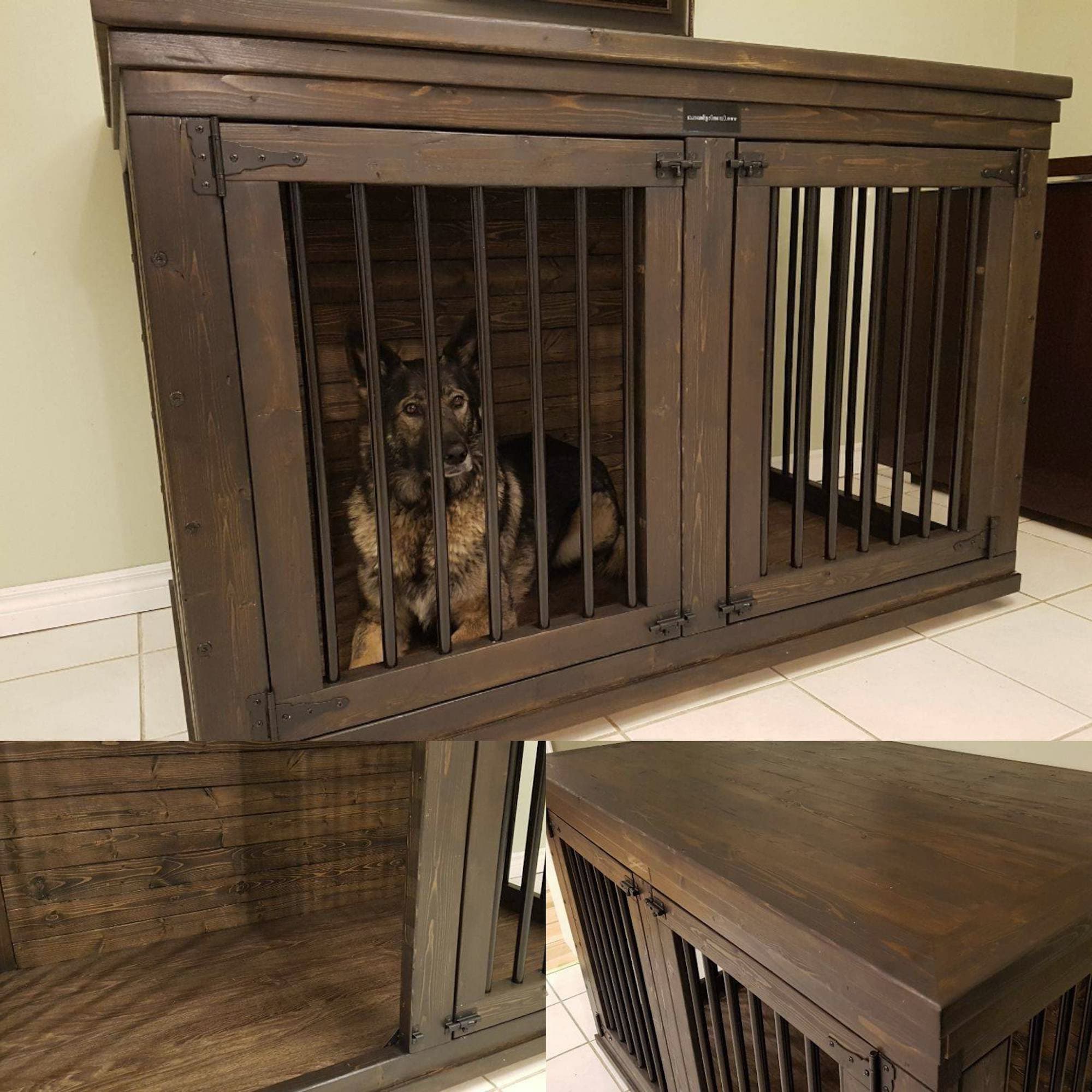 Custom Wood Dog Crates Wood Dog Kennel Dog Furniture Etsy