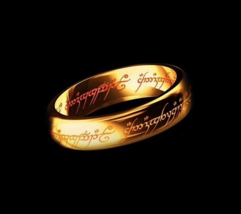 Lord Of The Rings The Ring Of Power Budget Gold Plated Lord of the Rings Ring of Power the one ring | Etsy