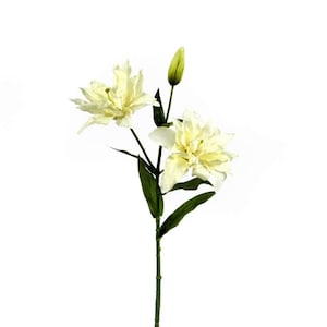 Silk flowers - lily, white - artificial flower - tiger lily - large flowers