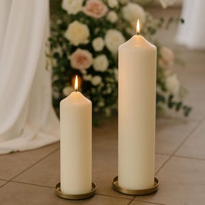 XL fireplace candles - lantern candles - altar candle in ivory color - large candle - wedding decoration, baptism - various sizes - gift idea