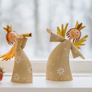 Metal angel - Christmas angel - Metal angel decoration - Christmas figure angel gold - Table decoration Christmas - Gift idea Christmas
