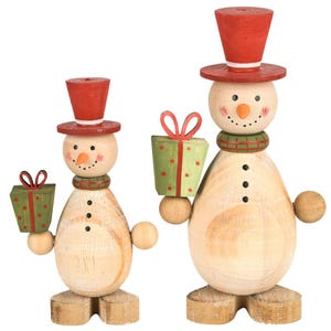 Wooden snowman decoration - Christmas decoration made of wood - wooden figure autumn decoration - table decoration winter - Christmas gift - decorative figure for Christmas