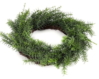 Large artificial door wreath sage leaf/rosemary herb wreath