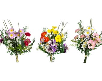 Artificial bouquet of natural meadow flowers artificial flowers colorful mixed flowers, 30 cm