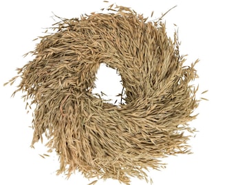 Large door wreath wall wreath dried flowers Avena natural dried