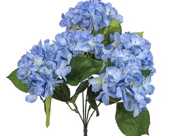 Artificial hydrangea-lifelike flower, blossom blue 45 cm artificial flower, bouquet