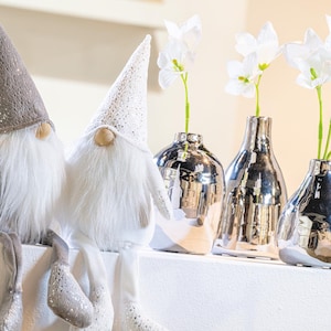 Kleines Vasen 3er Set – Tischvasen - Blumenvasen, Wasserfest - Deko für Hochzeit - Tischdeko - Geschenkidee