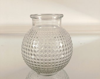 Glasvase mit Struktur, Ballonnvase, Blumenvase, Tischdeko,