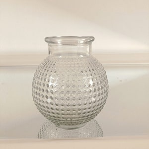 Glass vase with structure, balloon vase, flower vase, table decoration,