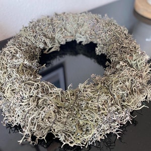 Moss wreath, grey - natural wreath - decorative wreath made of moss - dried flower wreath - handmade - 3 sizes