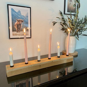 Rustic candle holder - wooden candlestick - wooden candle block - country house style - Christmas table decoration - gift idea - 2 sizes