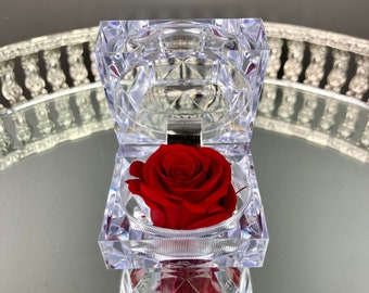 Rosen-Geschenkbox / ewige Rose / Trockenblumen Geschenk / Infinity Rose / Rosenblüte / Hochzeit / Gastgeschenk