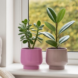 Orchid pot – flowerpot – ceramic planter – elegant plant pot in old pink & melange – gift idea
