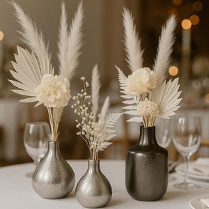 Modern metal vase, small table vases for dried flowers, minimalist decorative vases - home accessory - dining table decoration - gift idea