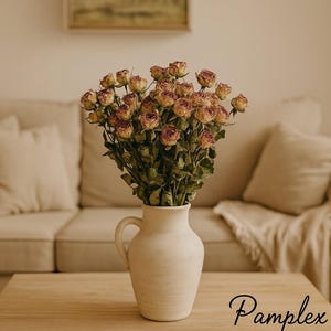 Dried roses - Dried flower bouquet - Decorative dried flowers - Romantic natural rose bouquet - Vintage decoration - Gift bouquet