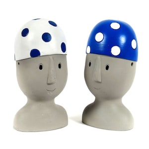 Concrete lifeguard - swimmer with bathing cap - bathroom decoration - maritime decoration in blue/white - retro bathing figure - gift idea