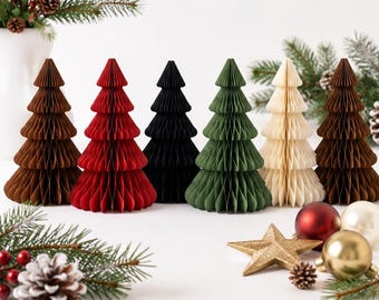 Weihnachtsbaum Papier , Aufstellbaum faltbar mit Magnet – Weihnachtsdeko, Tannenbaum, Tischdeko,  Advent  - 7 Farben 2 Größen - Geschenkidee