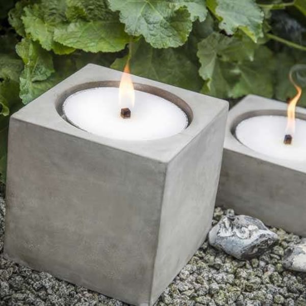 Gartenfackel Beton / Feuerschale / Kerzenhalter-Garten  / Feuerstelle/ Flammschalen-Halter / Gartenparty