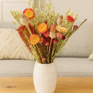 Dried flower bouquet - Wildflower bouquet &quot;Naturally Beautiful&quot; Dried flower decoration - Grain bouquet - Farmhouse style - Farmer&#39;s bouquet