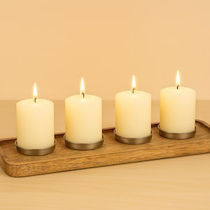 Advent candle holder - wooden tray, modern candle holder for 4 candles, Christmas decoration, table decoration, Christmas gift idea - 2 sizes
