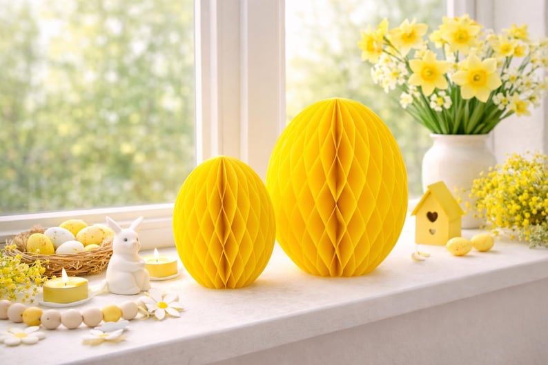 Familienfeier Frühlingsdeko Osterparty-Deko – 8 Waben-Mittelstücke Mit Hasen, Küken & Eiern – 3D-Tischdeko
