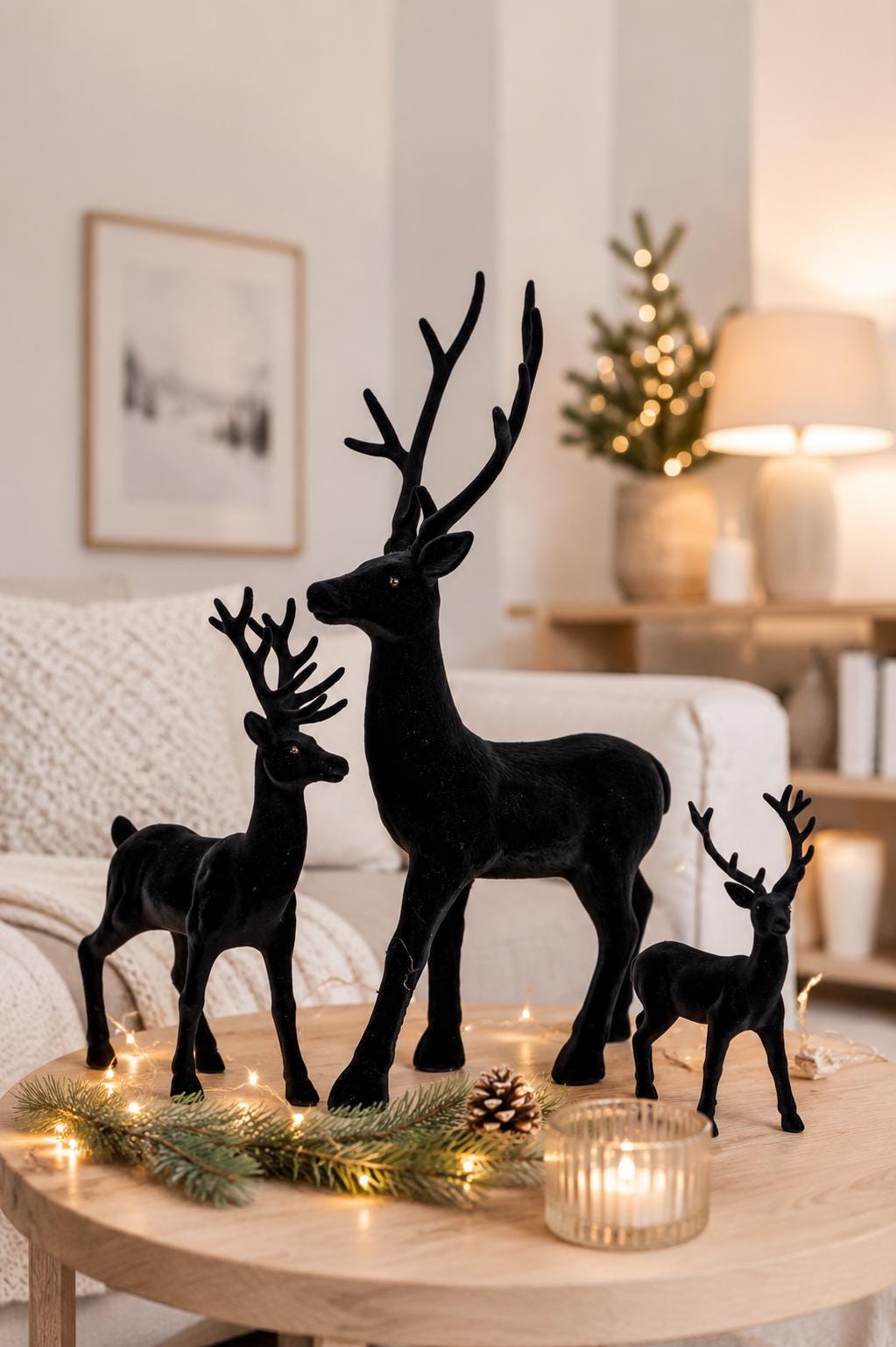 Black christmas decorations