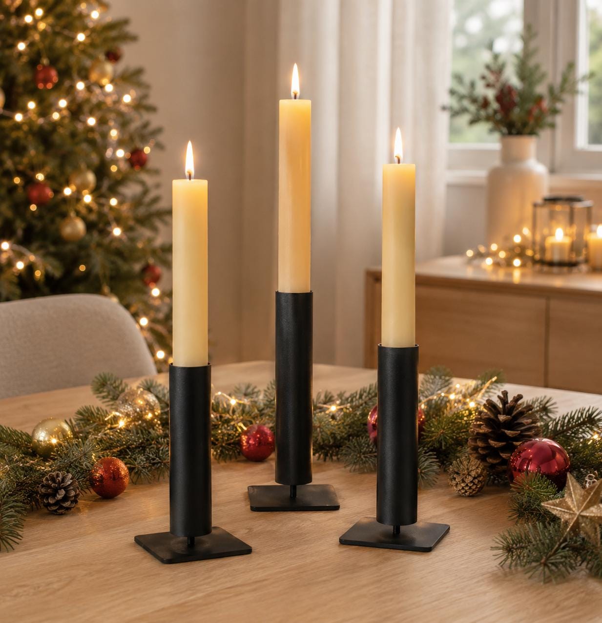 Weihnachtsdeko schwarz metall