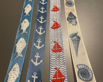 Decorative ribbon - ribbon / gift ribbon / maritime decoration