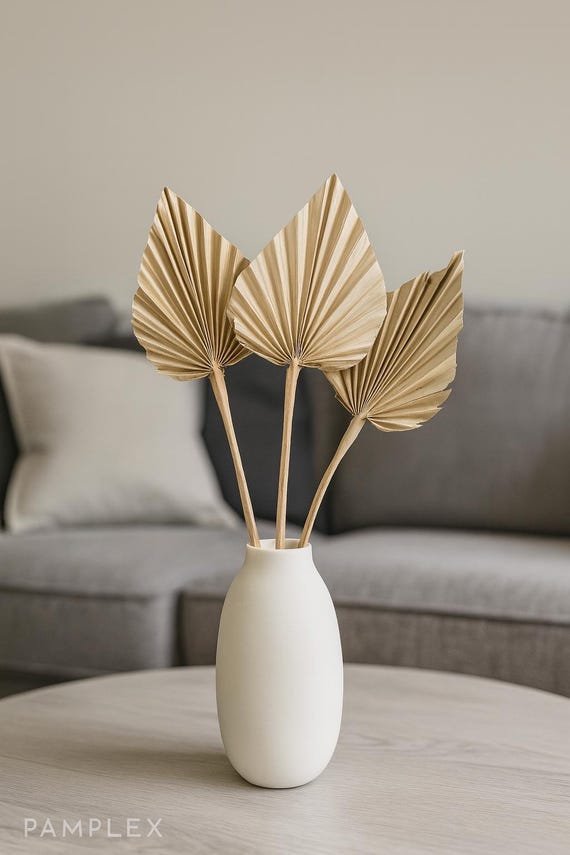 Palmblätter Natürlich getrocknet, Palmenspeer Natur - natürliche Tischdeko für Vase, Hochzeit Garten - Exotische Deko - Geschenkidee