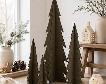 Felt Christmas tree stand, interlocking Christmas tree – felt Christmas decoration – easy assembly – 4 sizes to choose from