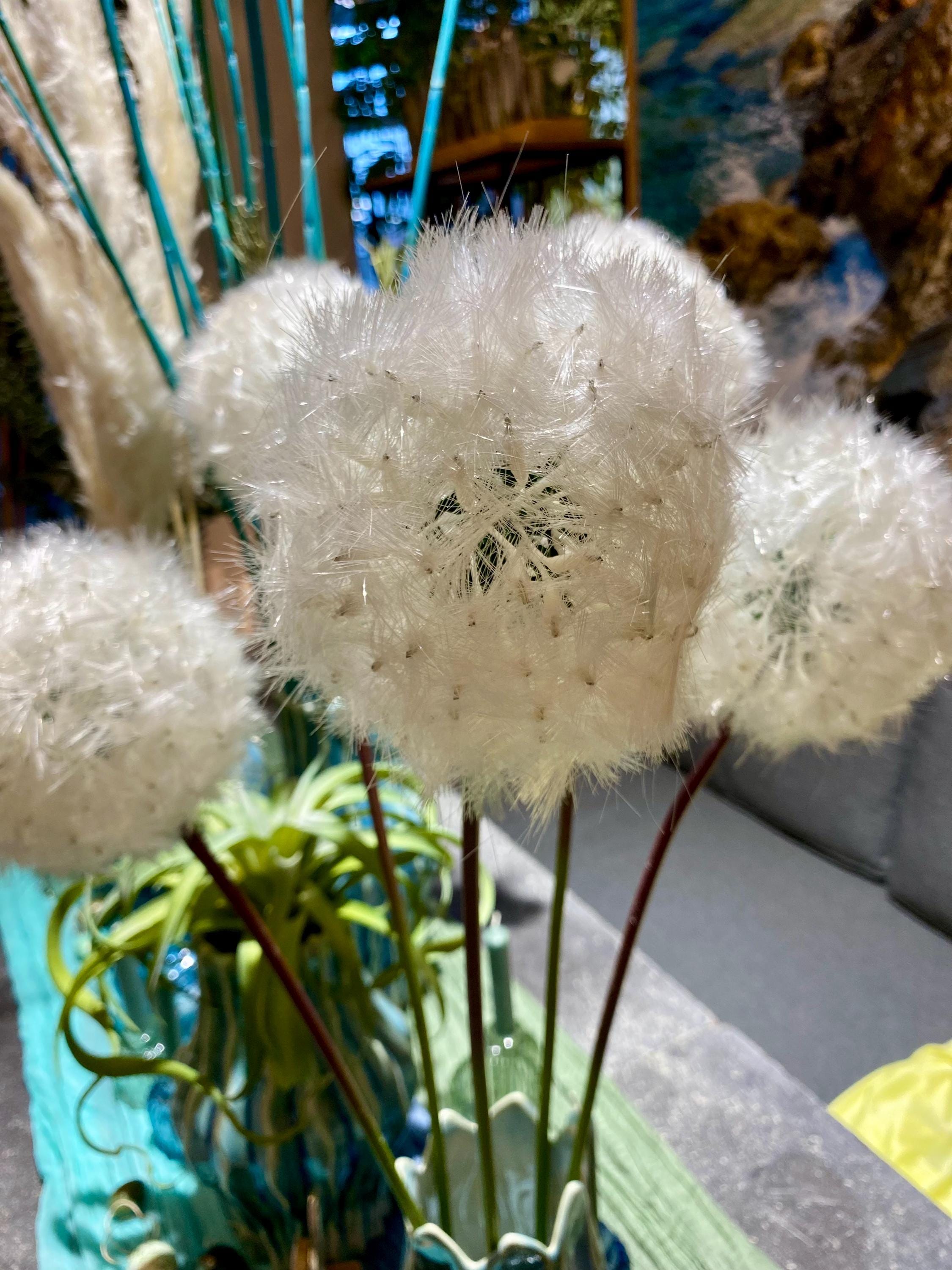 Knstliche Pusteblume wei realistisch, Kunstblume Lwenzahn Deko,  Bodenvase Blumen, Frhlingsdeko, moderne Raumdeko - Geschenkidee - Etsy.de