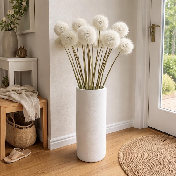 Knstliche Pusteblume wei realistisch, Kunstblume Lwenzahn Deko,  Bodenvase Blumen, Frhlingsdeko, moderne Raumdeko - Geschenkidee - Etsy.de