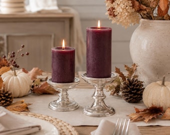 Solid red candles, chalet pillar candles made in Germany, Advent candles, Christmas candles, candle set, table decoration - 2 sizes