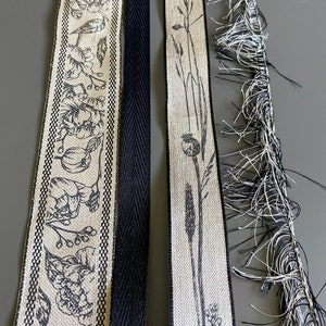 Ribbon / gift ribbon / ribbon package black and white / decorative ribbon / fringe cord