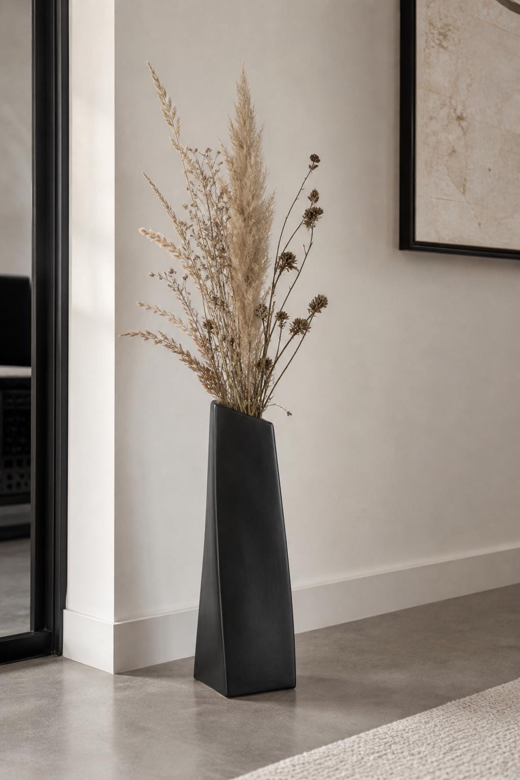 Vase de sol noir mat — Beyit