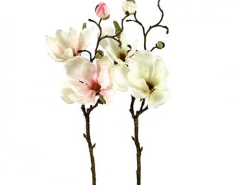 Silk flower magnolia branch, short-stemmed, 48 cm, artificial flowers