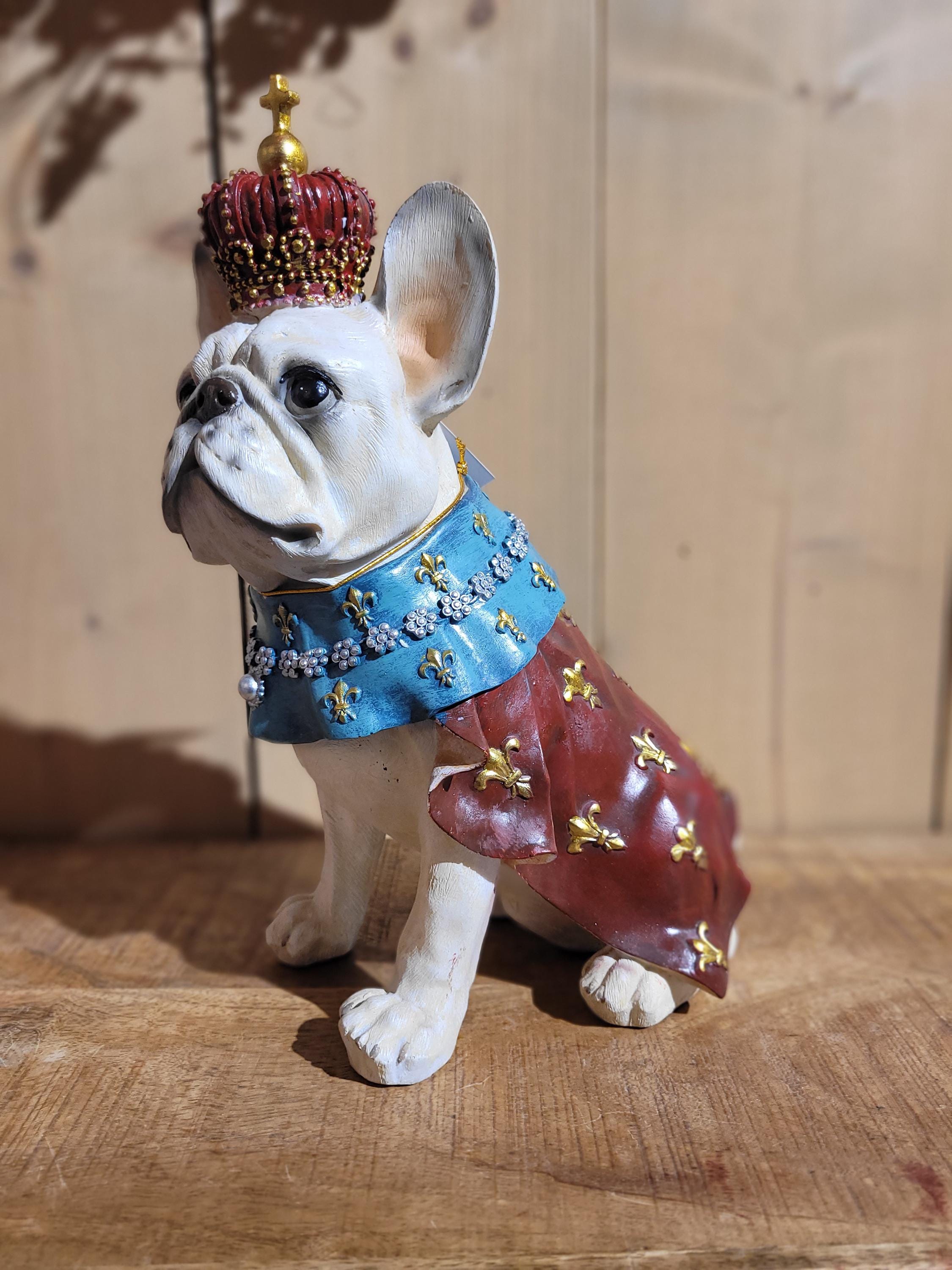 ロイヤル　フレンチブルドッグ 置物 王冠付き ロイヤル フレンチブルドッグ 置物 王冠付き