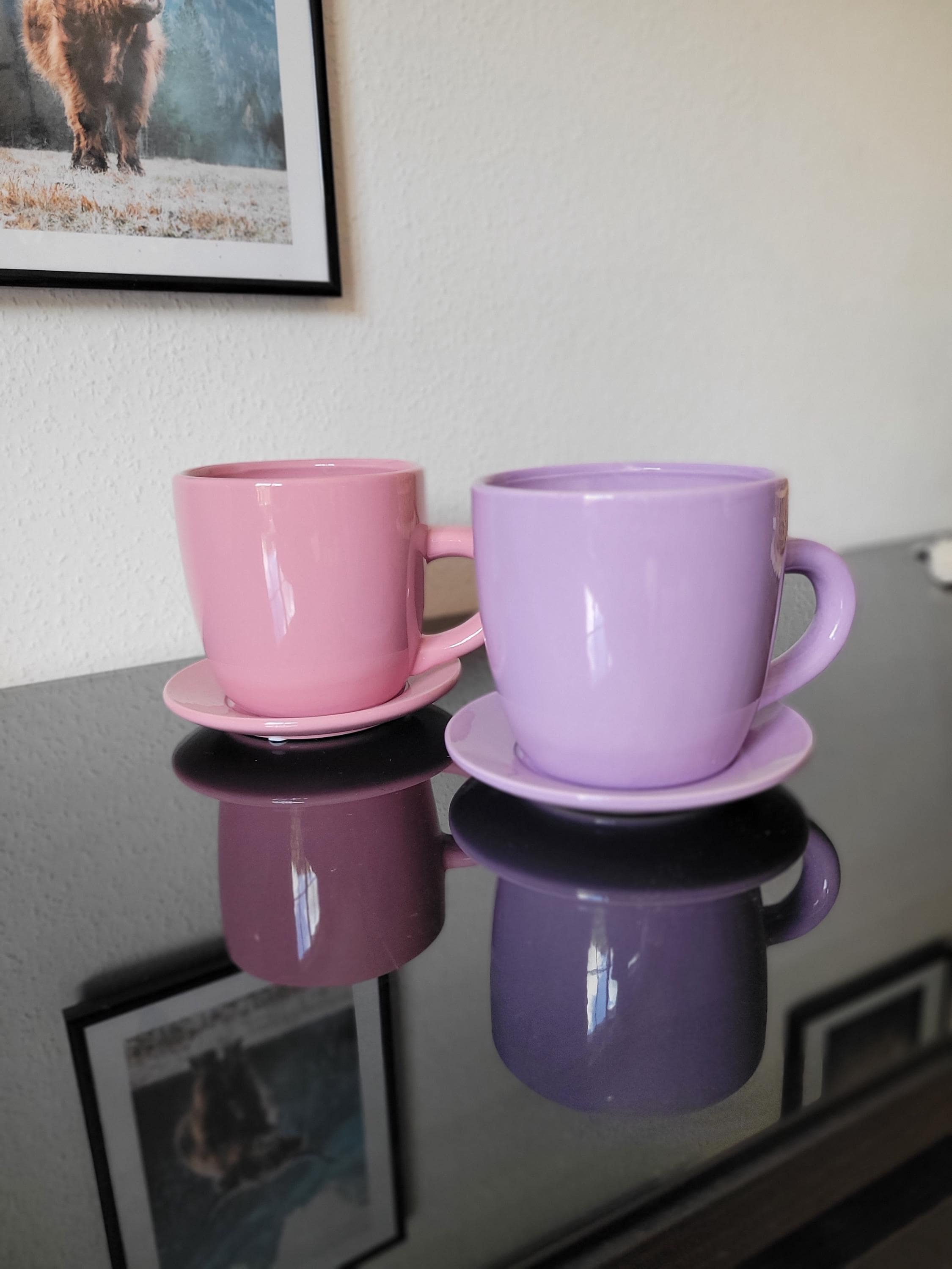 Pflanztasse, Blumentopf Tasse zum bepflanzen, Geschenktasse Keramik - Geschenkidee - 2 Farben