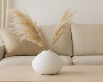 Vaso decorativo per la casa in resina bianco e oro - Arrediorg