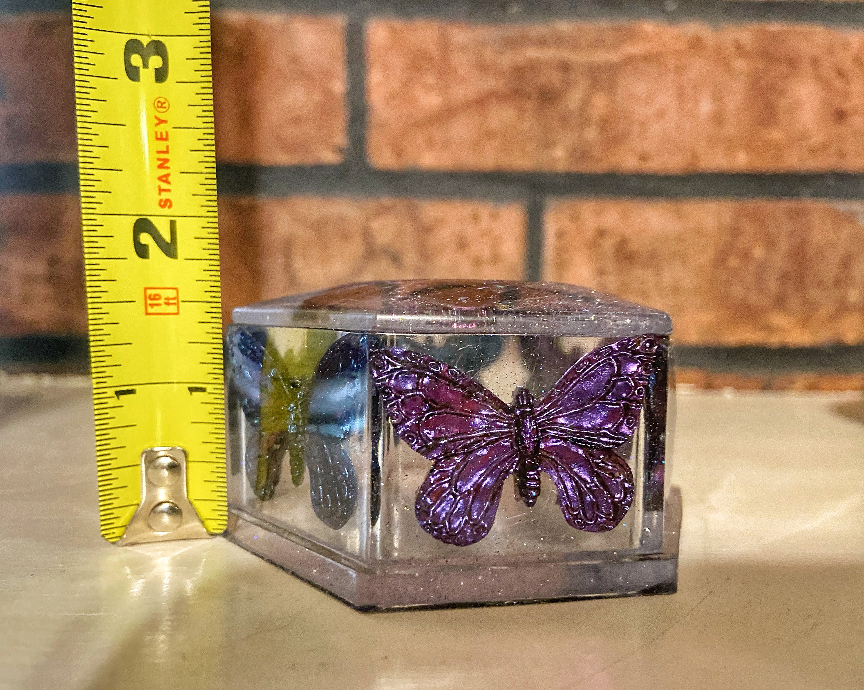 Holographic Butterflies Clear Jewelry Case