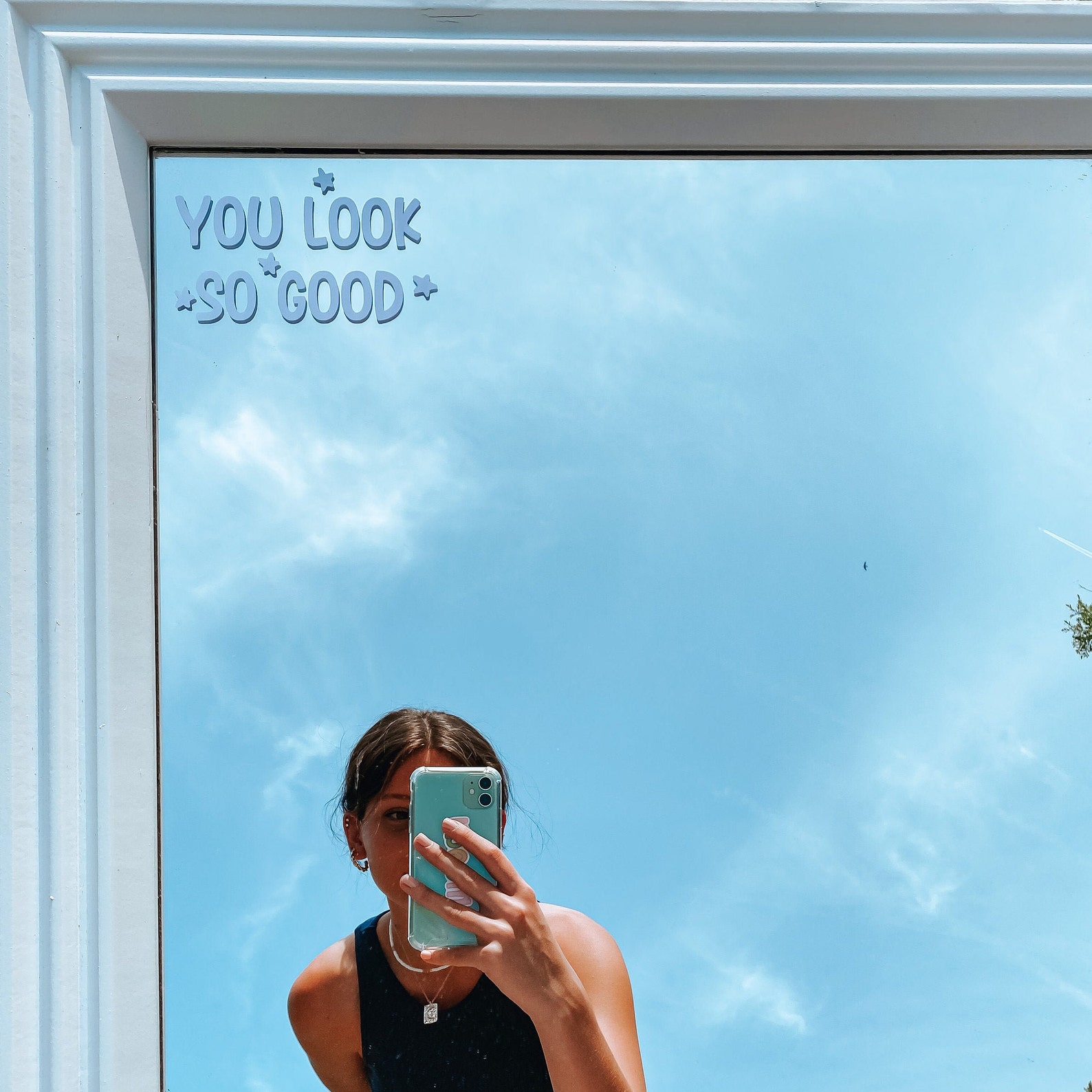 You Look so Good Mirror Decal Transfer Sticker Mirror Etsy