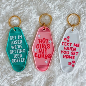 Girly Keychains | Motel Keychain | Funny Keychain