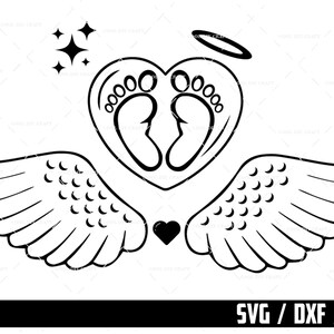 Baby Memorial SVG, In Loving Memory SVG, RIP cadre svg, En mémoire de bébé, Téléchargement numérique