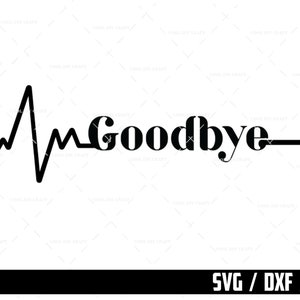 Addio SVG, In Loving Memory Cut Files, Memorial SVG, Download digitale