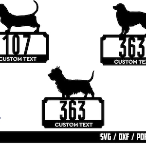 Adresteken svg, Huisnummers svg, Adres Plaquette svg, Hondenrasteken svg, svg for cricut