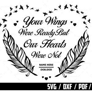 Au revoir amour svg, au revoir oiseaux volants SVG, Memorial SVG, en mémoire de SVG numérique couper fichiers SvG, téléchargement numérique
