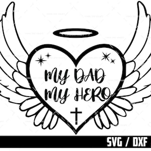 Papa Memorial SVG, SVG repose en paix, Rip papa svg, en mémoire de papa svg, en mémoire papa svg, en mémoire svg, papa perte svg