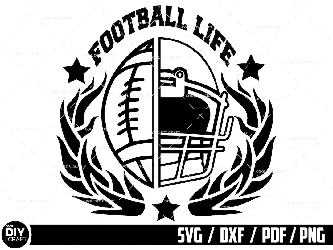 Football Life SVG Cricut, Football Helmet Svg, Football Player SVG