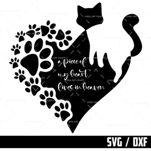 Fichier Svg de perte de chat, conception commémorative de chat perdu, souvenir Svg, mémoire de chat Svg