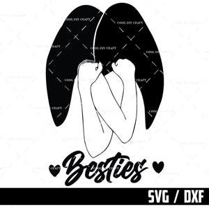 Besties SVG, BFF Png, Mejores amigos para siempre, Bestest Friend Svg File para Cricute, Descarga digital